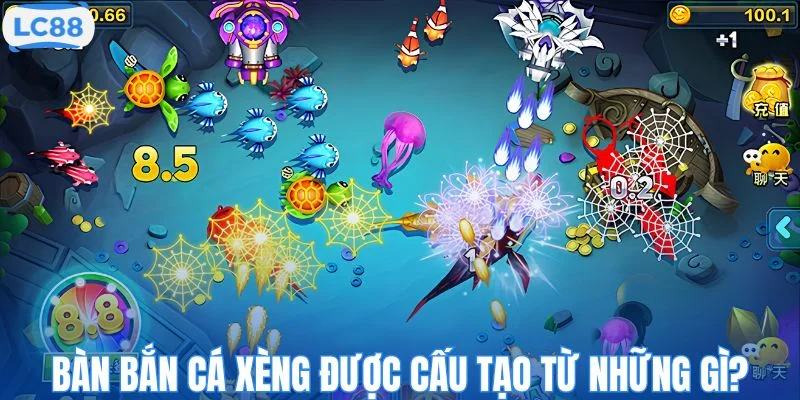 Bàn bắn cá xèng được cấu tạo từ những gì?